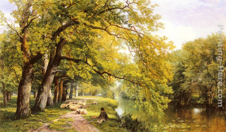 At Ockman, Surrey in Summer painting - Frederick William Hulme At Ockman, Surrey in Summer art painting